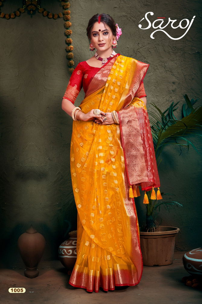 Saroj Jharna Vol 2 Soft Organza Party Wear Sarees Catalog